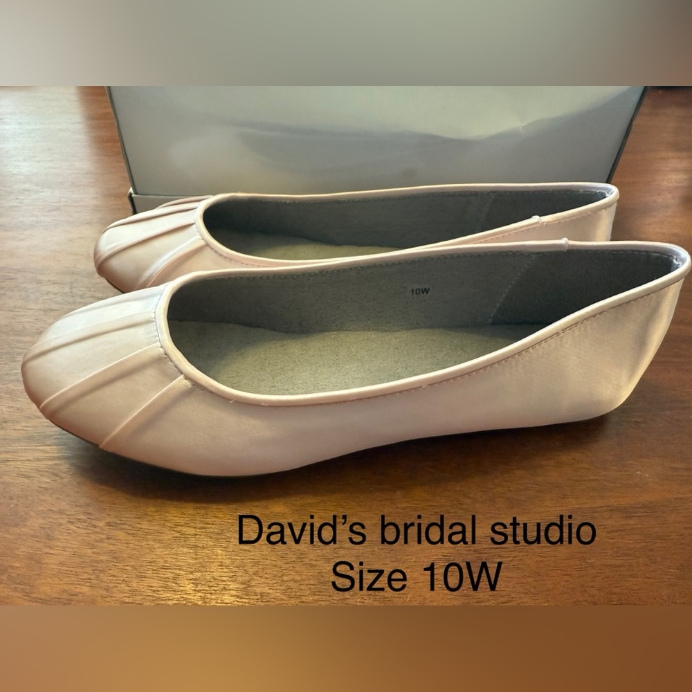 David's Bridal Blush Flats